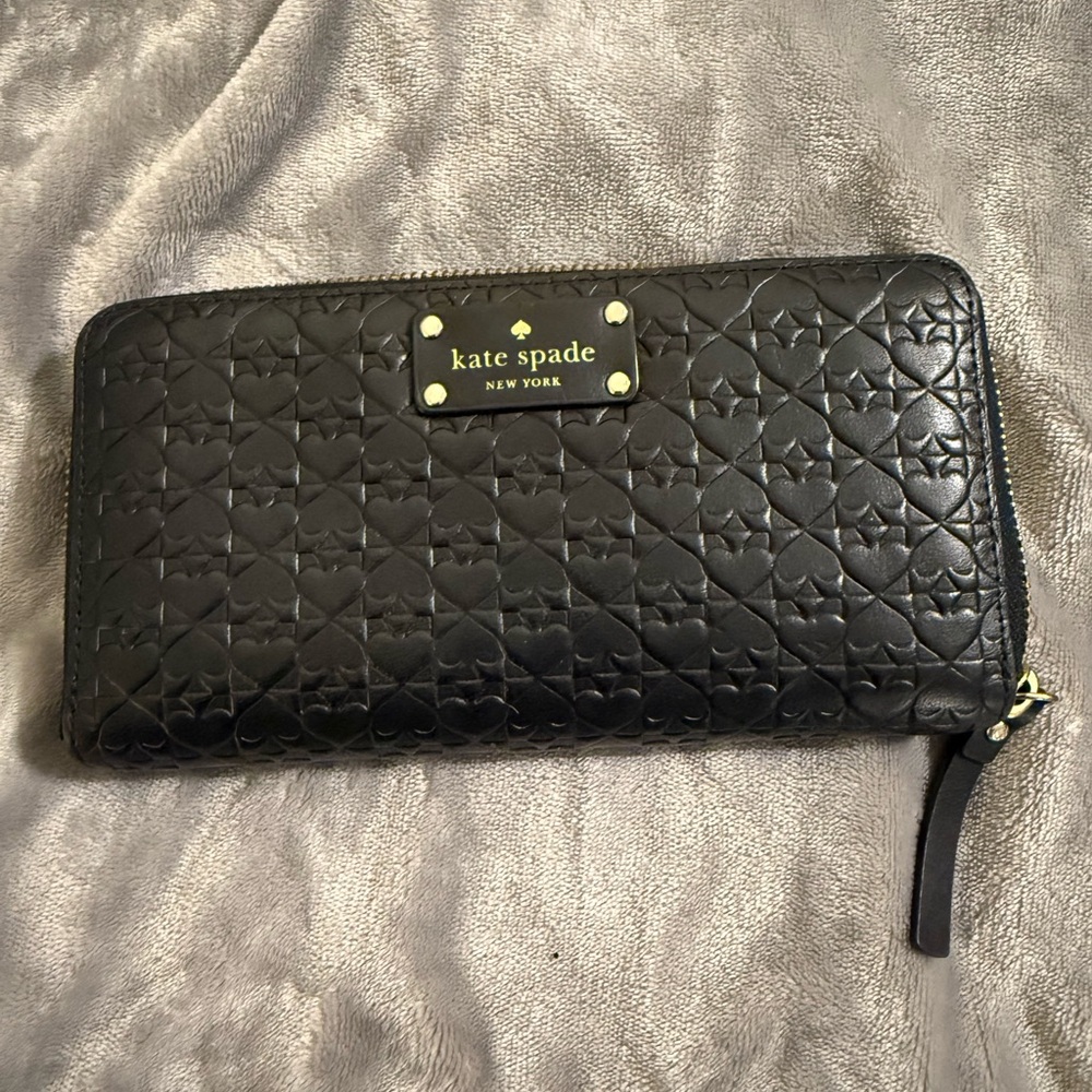 Kate Spade Black Zip-Around Wallet